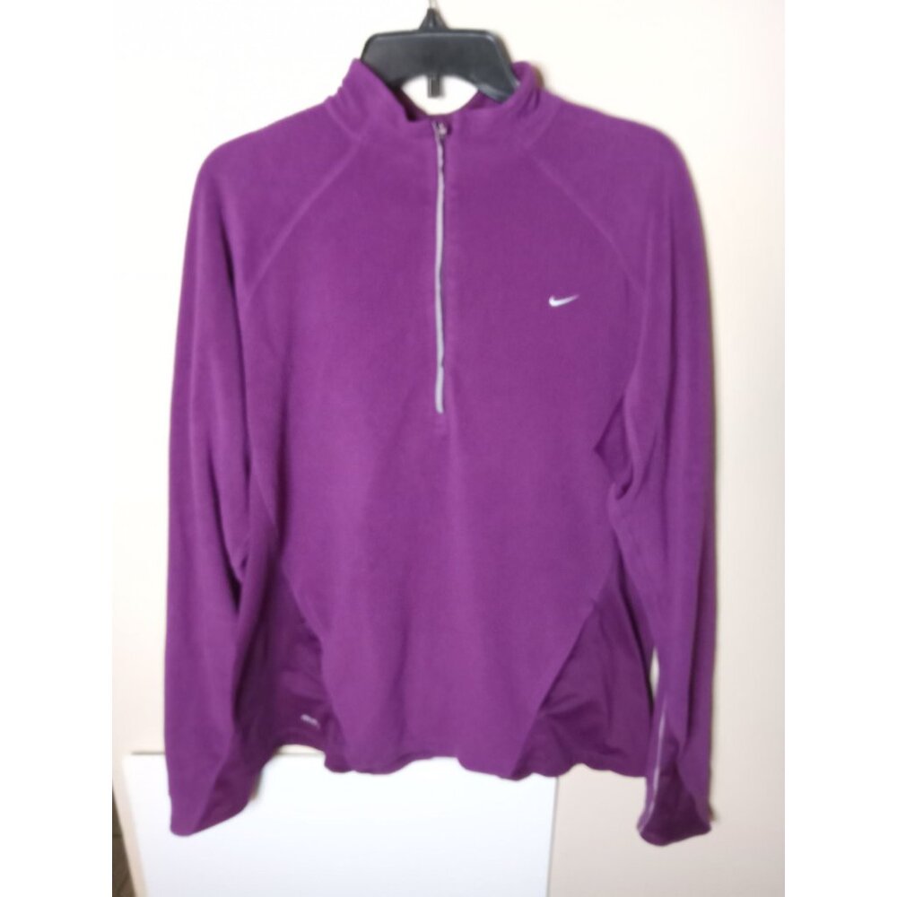 Nike Polar Fleece 1/2 Zip Pullover Top With Side Pockets In Great Condition L/XL